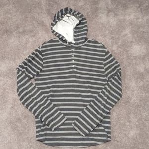 On The Byas striped hooded shirt